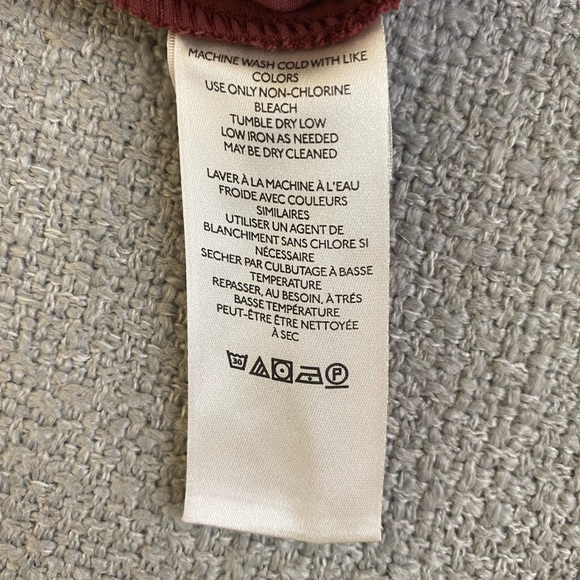 Free People- Calla Tailored Trousers Size 0 Maroon - Picture 12 of 12